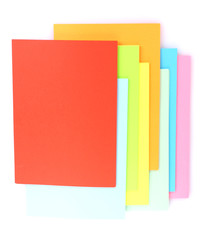 bright colorful paper isolated on white