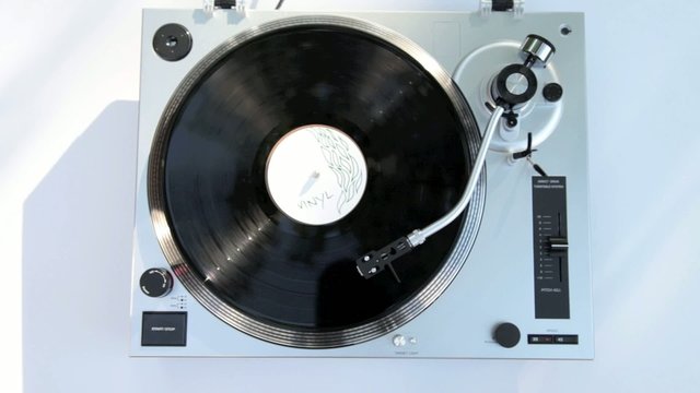 DJ Plattenspieler von oben
