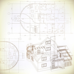 Architectural background. Part of architectural project