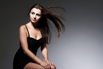 Fototapeta premium young beautiful brunette