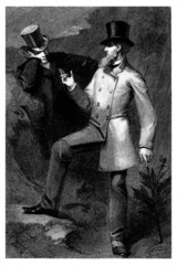 2 elegant Gentlemen - 19th century