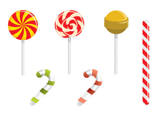 Lollipop and different candies
