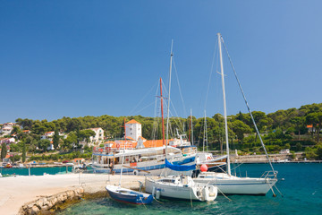 Fototapeta na wymiar Marina, Maslinica, Solta Island, Croatia