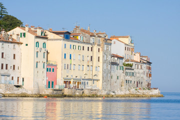 Old town architecture of Rovinj, Croatia. Istria touristic attra