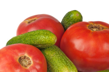 cucumbers and tomatoes
