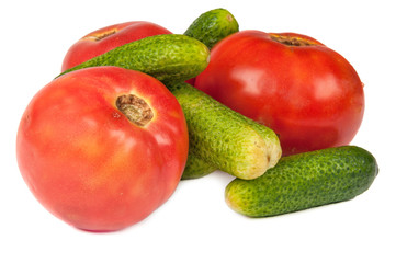 cucumbers and tomatoes