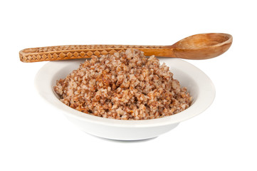 buckwheat in a white bowl