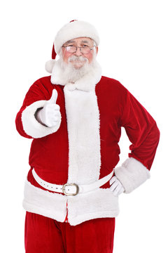 Santa Claus with  thumb up