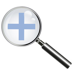 Fototapeta premium magnifying glass with a plus sign