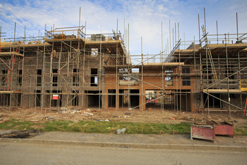 Construction of new houses with barrier