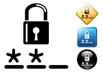 Login pictogram and icons