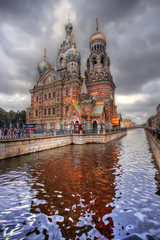 The Cathedral of the Spilled Blood in St. Petersburg, Russia.