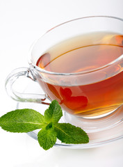 Cup of tea with mint