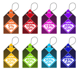 Colorful Discount Labels