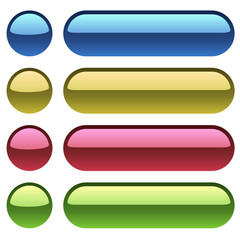 Color plastic buttons for web design.