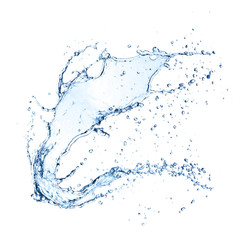 Spritzwasser isoliert auf weißem Hintergrund
