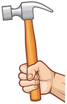 hand holding hammer