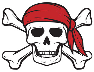 pirate skull - obrazy, fototapety, plakaty