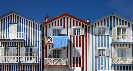 Casas tipicas de Costa Nova (Aveiro,Portugal)