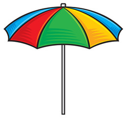 illustration of colorful beach umbrella