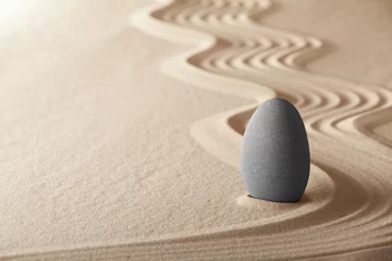 Printed kitchen splashbacks Stones in the sand zen garden symplicity and harmony
