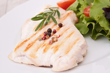 grilled chicken and salad