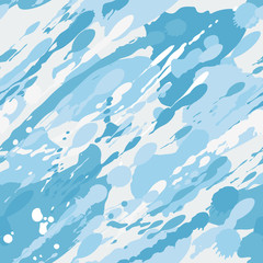 Seamless blue splash pattern. Vector illustration