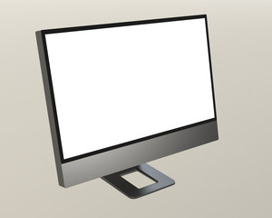 wide screen LCD monitor with blank  space