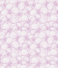 Seamless violet flower pattern. Vector illustration