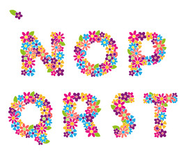 Beautiful floral letters. Part 3