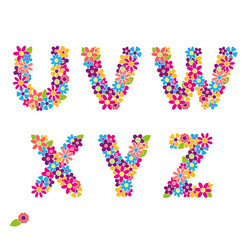 Beautiful floral letters. Part 4