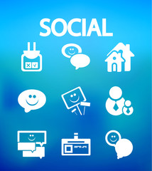 Social internet vector icons