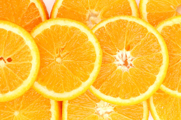 Oranges close up