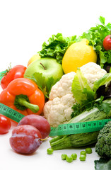 Fresh fruit and vegetables, healthy food