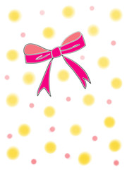 ピンクのリボン