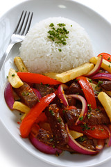 lomo saltado, peruvian cuisine
