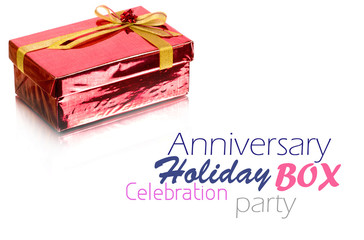 Red Gift Box on white background