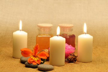 Object for the spa with candle