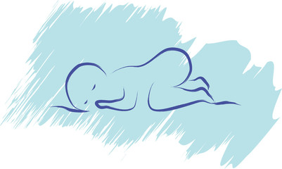 Sleeping baby concept