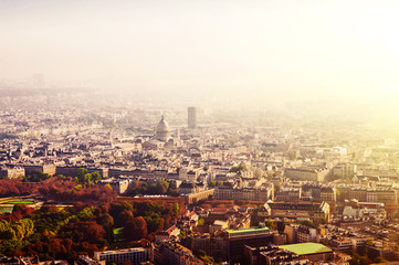 Fototapeta premium Paris aerial view from Montparnasse tower