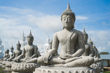 Fototapeta na wymiar Lot of Buddha Statue