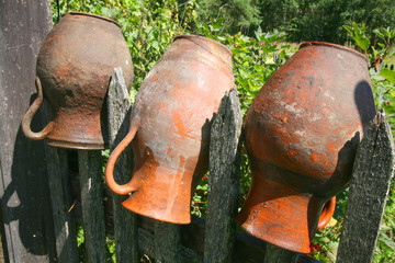 Old ceramic jugs