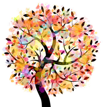 Colorful Tree vector illustration