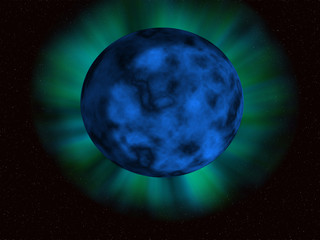 Explosion on the planet