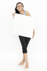 sportlich mit Schild