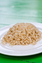 cooked brown rice