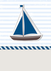 Sea background with boat
