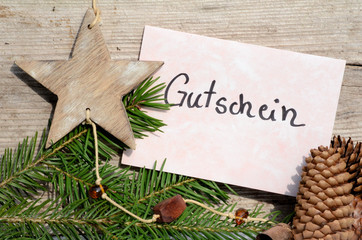 Weihnachten Gutschein