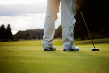 Golfer putting