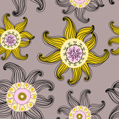 Seamless texture with flowers